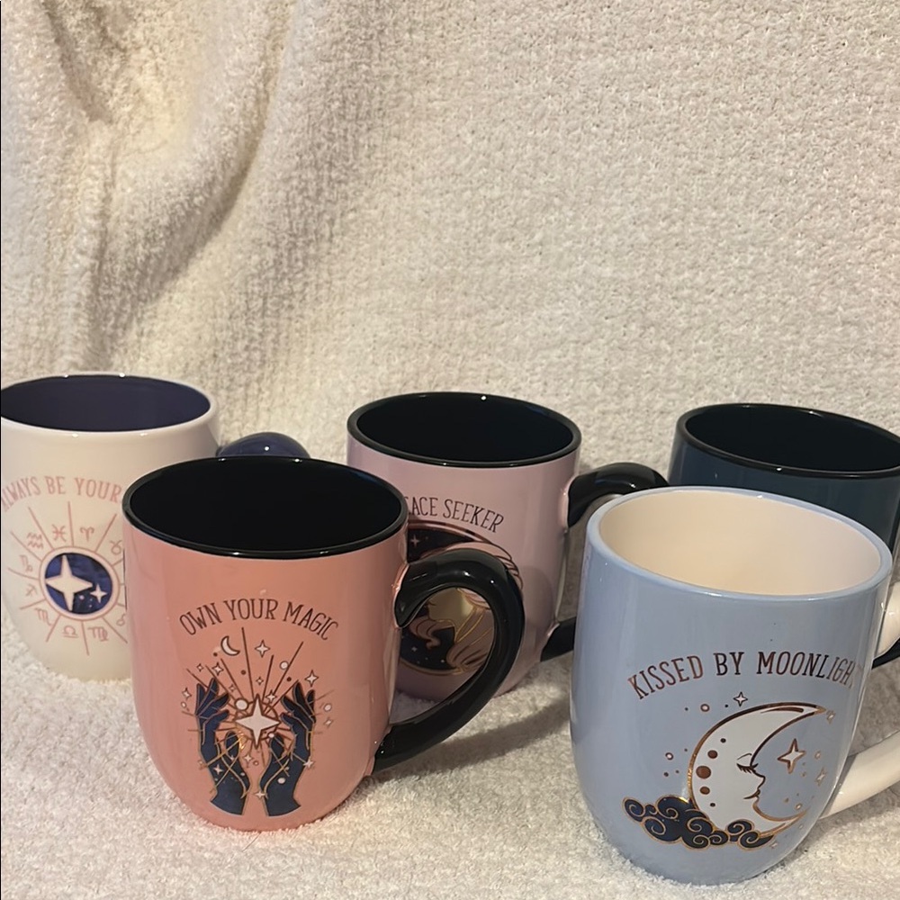 Mystical Mug Set - Pink, Blue, Cream
